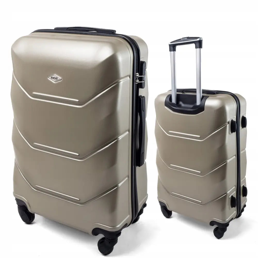 Stor Rgl Xxl Hard Reisekoffert på 4 Hjul Champagne Abs