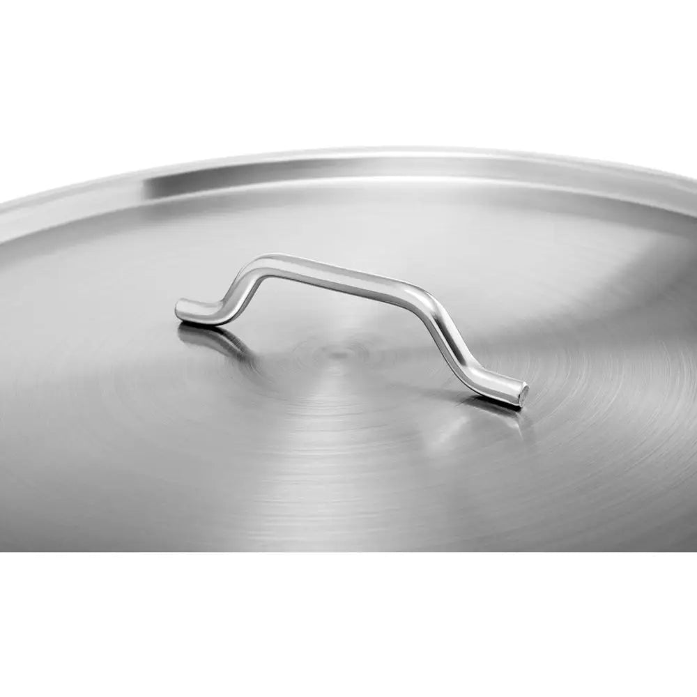 Stor Rustfri Kasserolle med Lokk og Tykk Bunn 130l