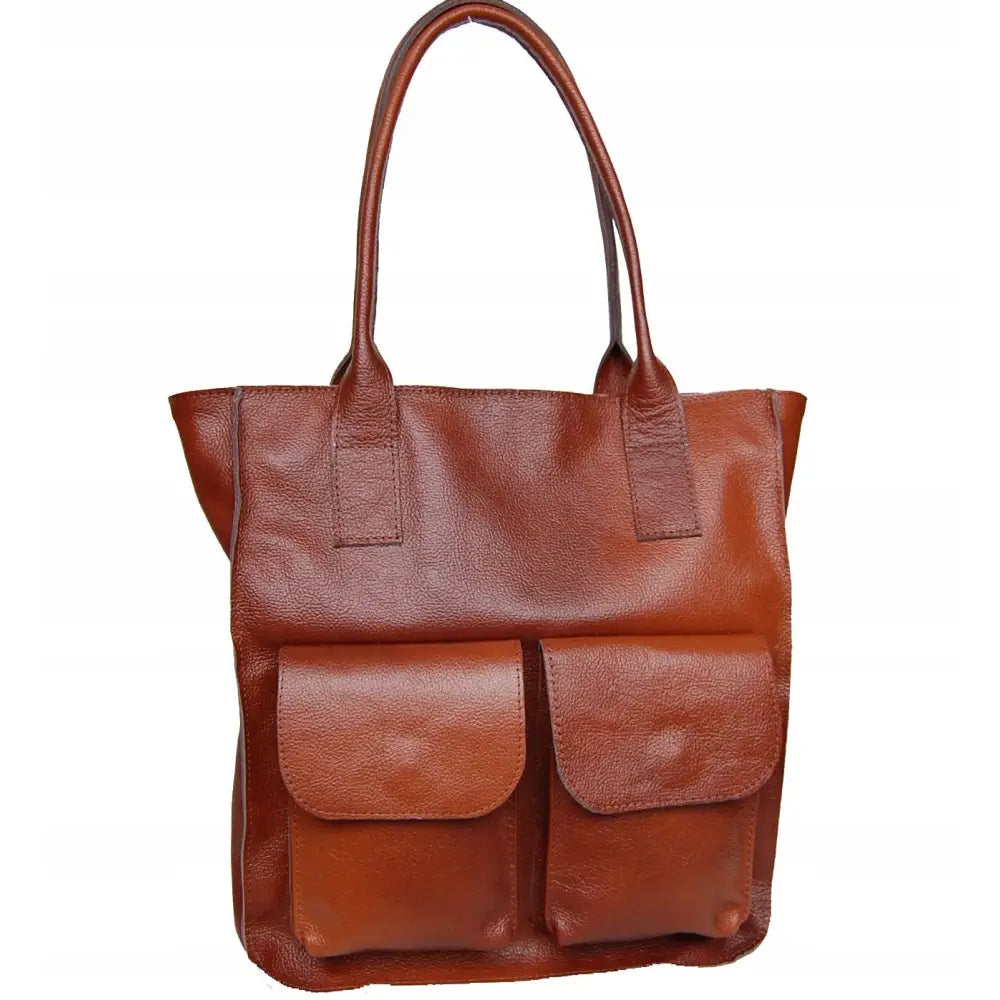 Stor Skulderveske av Ekte Skinn Xxl Shopper 100% Skinn A4