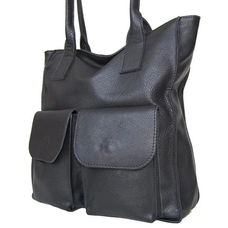 Stor Skulderveske i Ekte Skinn Xxl