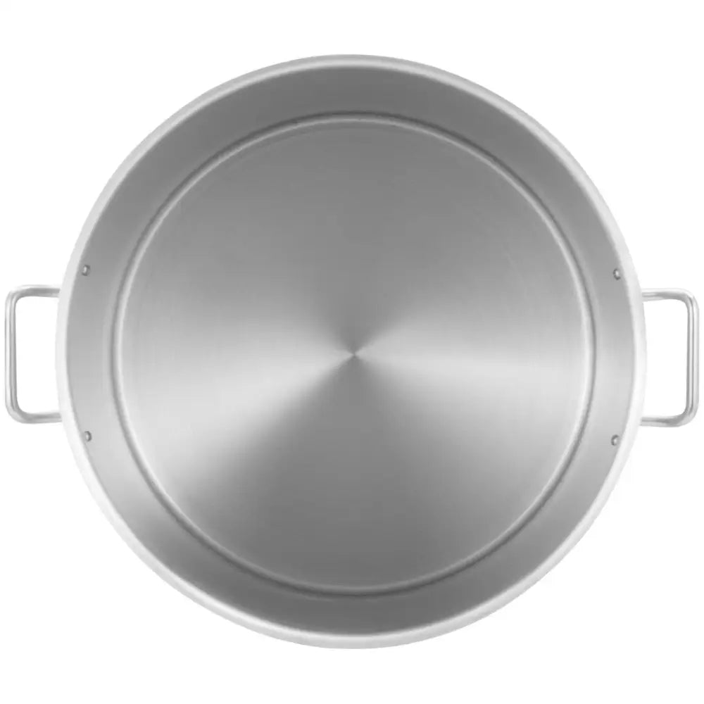 Stor Stålkasserolle med Lokk og Tykk Bunne for Induksjonskomfyr og Gasskomfyr 115 l