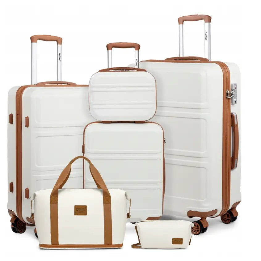 Stort sett med 5 Kofferter Coolife Koffert TSA Lås Kodesystem Hard Skall