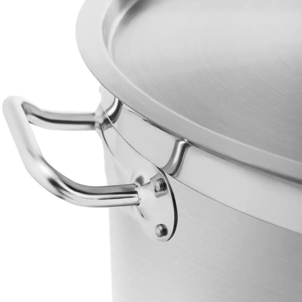 Stort Stålpanne med Lokk og Tykk Bunn for Induksjon og Gasskomfyrer 170 l