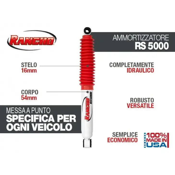 Støtdemper bak Rancho 5000 - Jeep Grand Cherokee Wj 98-05