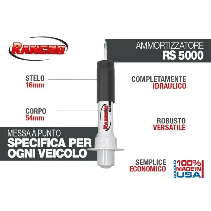 Støtdemper Foran Rancho 5000 - Jeep Cherokee Kk 08-12