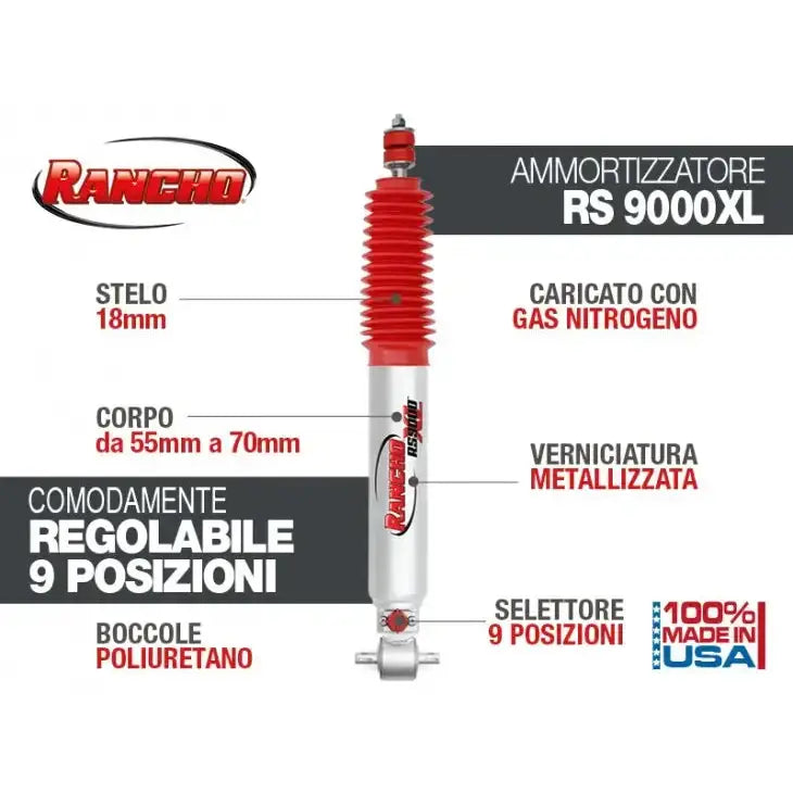 Støtdemper Foran Rancho 9000xl - Jeep Grand Cherokee Wj 98-05