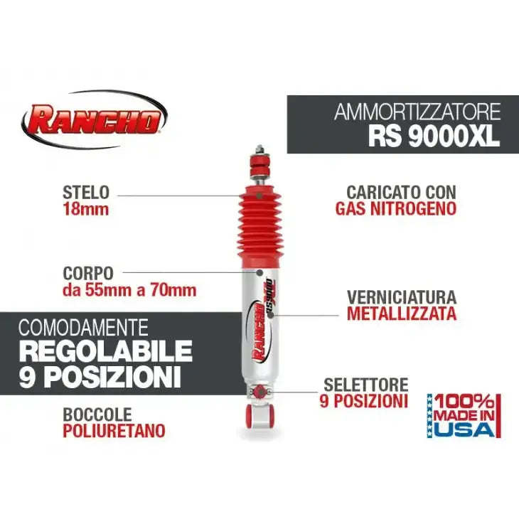 Støtdemper Foran Rancho 9000xl - Nissan Pickup D22 97-13