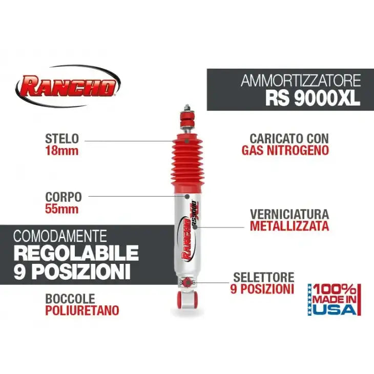 Støtdemper Foran Rancho 9000xl - Nissan Terrano i / Ii