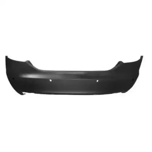 Støtfanger bak til Audi A6 C6 04-08, sort plast med hull, sett rett forfra mot hvit bakgrunn.