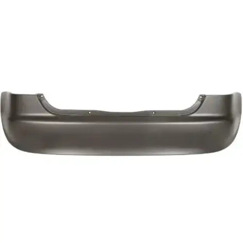 Støtfanger bak Mercedes A Klasse W168 97-01 i grått metall, sett forfra med jevn overflate og monteringshull.