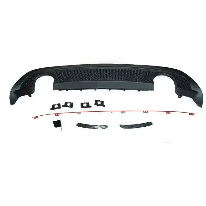 Støtfanger bak Mercedes A-Klasse W176 12-15 AMG Style PDC sett ovenfra med bikubemønster og deler.