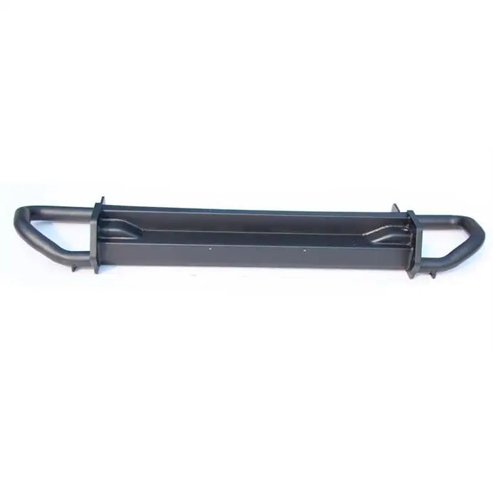 Bakfanger til Jeep Wrangler JK 07-17 i sort stål, sett ovenfra med gripehåndtak på hvit bakgrunn.