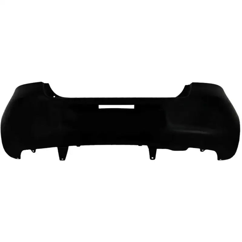 Støtfanger bak til Toyota Yaris XP90 05-09, svart plast med rektangulær åpning, sett forfra.