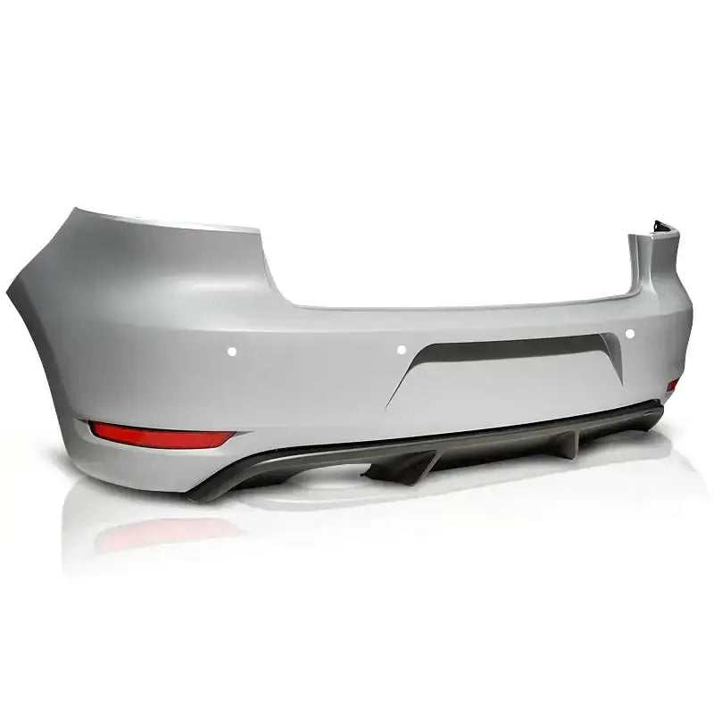 Bakfanger Vw Golf 6 GTI Style Single PDC med sorte og røde detaljer, sett skrått bakfra.