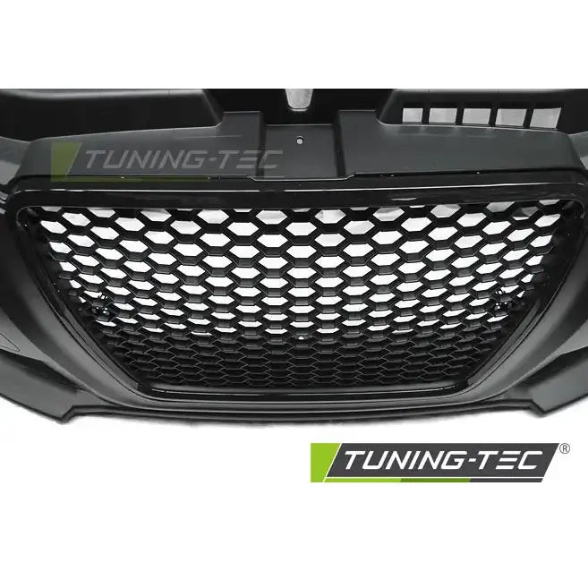 Front bumper Audi A3 08-12 RS Style Black med sort bikubemønstret grill og Tuning-Tec-logo.