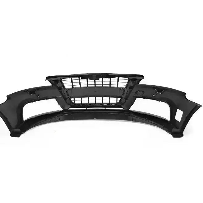 Frontfanger Audi A3 08-12 S8 Style Black PDC sett bakfra med grill og lykteåpninger mot hvit bakgrunn.