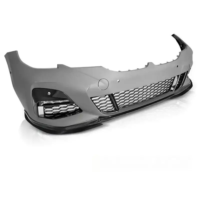 Støtfanger foran Bmw G20/G21 19- M-Performance PDC AP i glossy svart med sølv grilldetaljer.