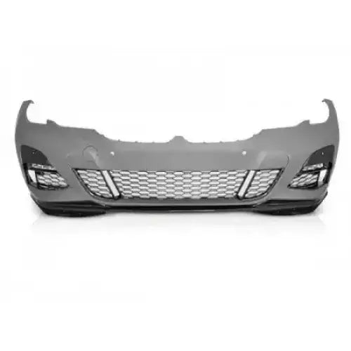 Frontfanger Bmw G20/G21 19- M-Performance i grå plast med sekskantet grill og sorte detaljer.