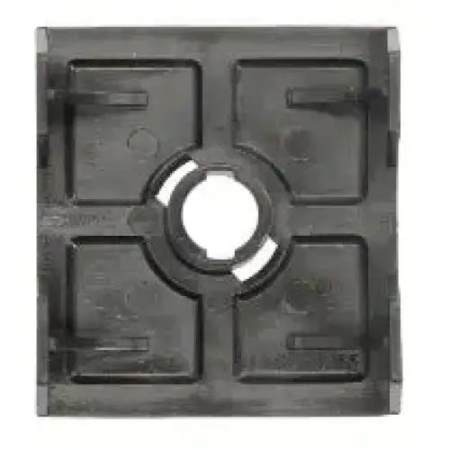 Støtfanger foran feste indre til BMW 5 Serie E34, sort plastbrakett med hull og monteringsspor.