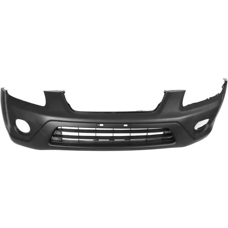 Støtfanger foran til Honda CRV 01-, svart plast med åpninger for tåkelys og stor grillåpning.