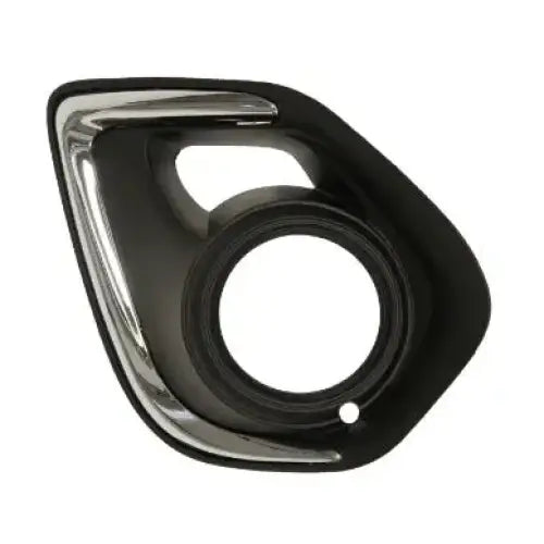 Støtfanger foran høyre til Mitsubishi ASX 13-16 i svart og krom med rund åpning og buede linjer.