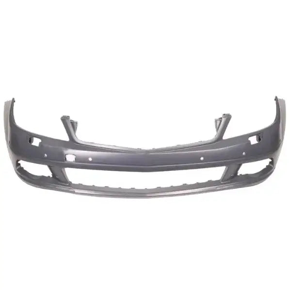 Støtfanger foran til Mercedes C Klasse W204 07-11 med hull for spylerdyse, sett rett forfra mot hvit bakgrunn.