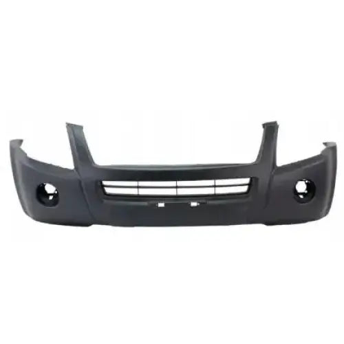 Støtfanger foran til Isuzu D-Max 06-12 i svart plast med grillåpning og runde hull til tåkelys.