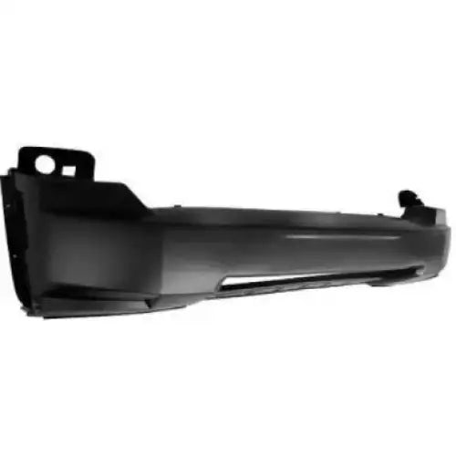 Støtfanger foran til Jeep Cherokee KK 07-13 i svart plast, sett fra skrå frontvinkel med festeanordninger.