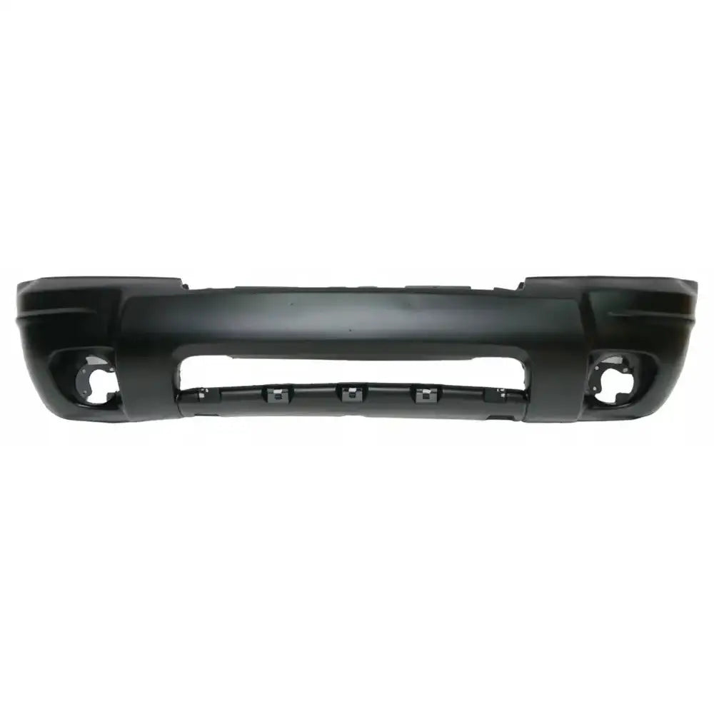 Støtfanger foran til Jeep Grand Cherokee II WJ 99-04 i sort plast med åpninger for tåkelys og luftinntak.