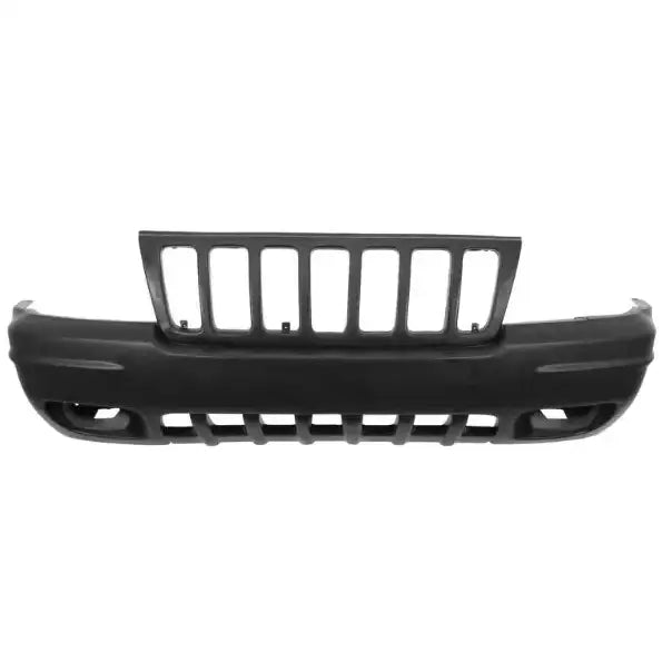 Støtfanger foran til Jeep Grand Cherokee II WJ Limited 98-05 med svart grill, sett rett forfra.