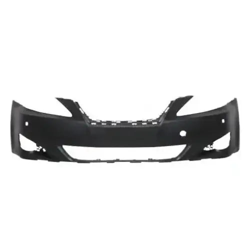 Støtfanger foran til Lexus IS 05-09 i sort plast med åpninger for lykter og grill, sett forfra.