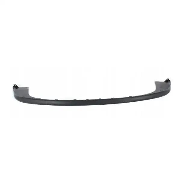 Støtfanger foran leppe til Dodge Journey 07-20 i sort plast med buet form, sett forfra mot hvit bakgrunn.