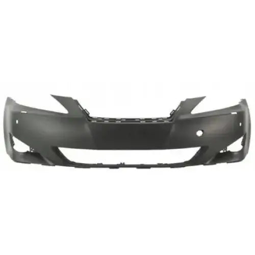 Støtfanger foran til Lexus IS 05-09 i sort plast, med hull og utsparinger for lykter, sett rett forfra.