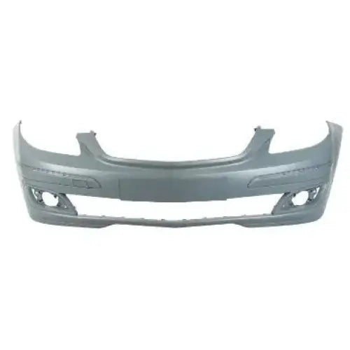 Støtfanger foran til Mercedes B Klasse W245 05-08 Classic, grå plast med tåkelysåpninger, sett forfra.