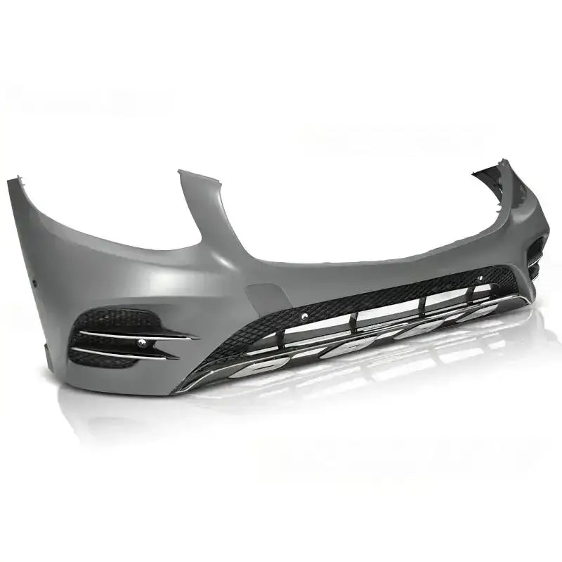Frontfanger til Mercedes GLC W253 15-18 i grå plast og karbonfiber med svarte luftinntak.