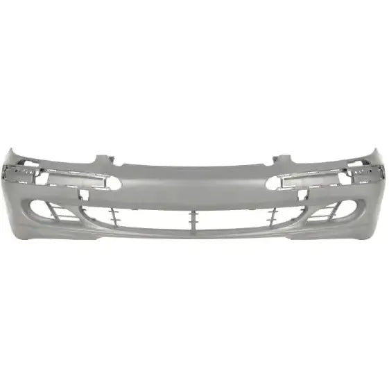 Støtfanger foran til Mercedes S Klasse W220 03-05 i lysegrå plast sett rett forfra med åpninger.