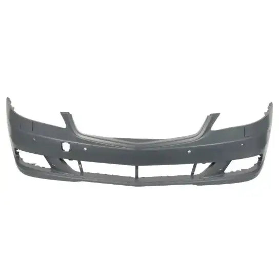 Støtfanger foran til Mercedes S Klasse W221 09-13 i grå plast, sett rett forfra mot hvit bakgrunn.