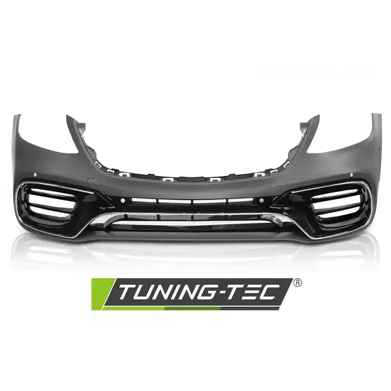 Front bumper til Mercedes S-Klasse W222 18- AMG S63 med store luftinntak og Tuning-Tec-logo.