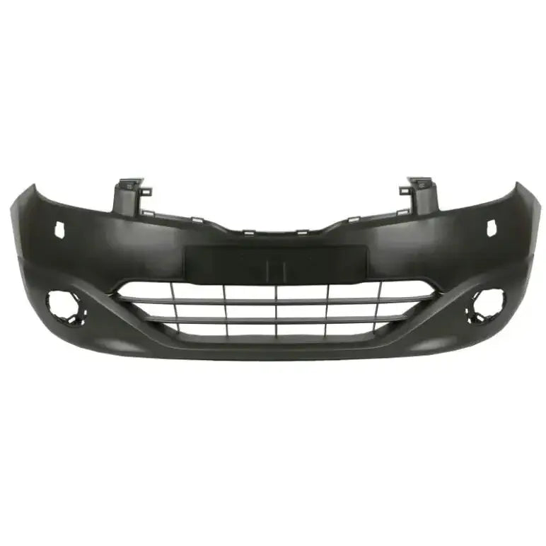 Støtfanger foran til Nissan Qashqai 10-13 i svart plast med stort luftinntak og tåkelysåpninger.