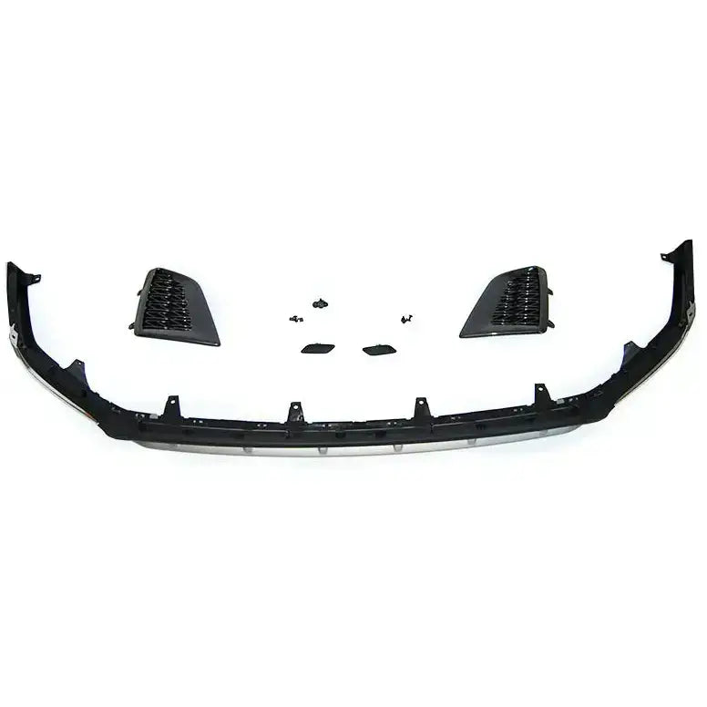 Front bumper Sport Look PDC for Lexus RX 19-, sort plast med gitter og festeelementer, liggende på hvit bakgrunn.