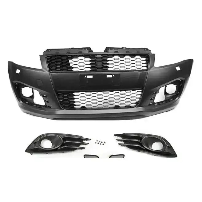 Frontfanger Suzuki Swift V Sport Style svart med bikubemønstret grill og luftinntak, sett forfra.