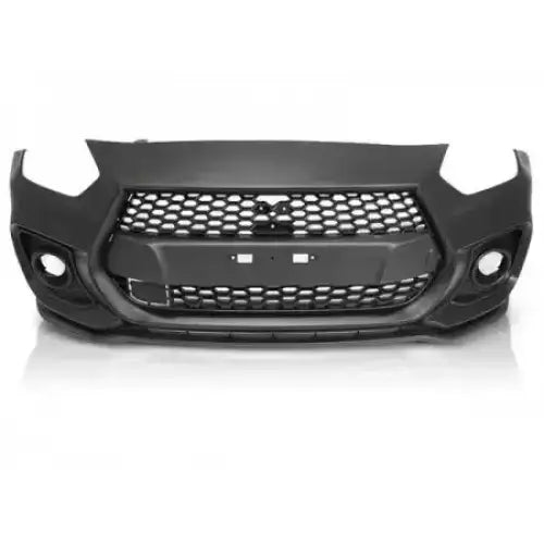 Frontfanger til Suzuki Swift VI 17- Sport Style, sort plast med bikubemønstret grill og tåkelysåpninger.