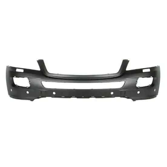 Støtfanger foran svart til Mercedes M-Klasse W164 05-11 med hull, sett forfra mot hvit bakgrunn.