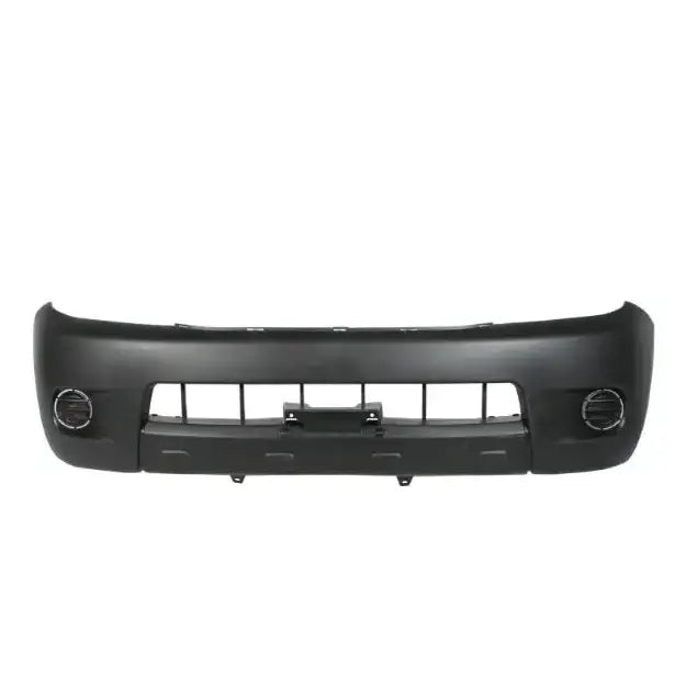 Støtfanger foran til Toyota Hilux VII 05-08 i sort plast med åpninger for grill og tåkelys.
