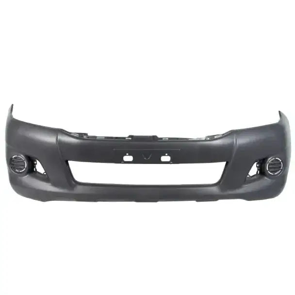 Støtfanger foran til Toyota Hilux VII 11-15 i sort plast med to runde åpninger for tåkelys.