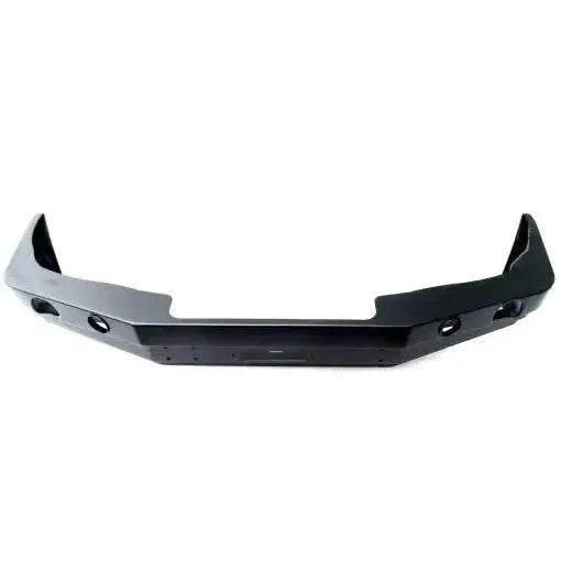 Frontfanger til Toyota Land Cruiser J100 98-04, svart metall med skrå hjørner og flere hull sett rett forfra.