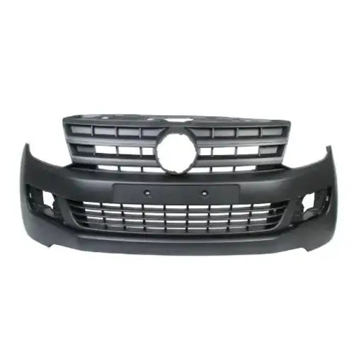 Støtfanger foran til Volkswagen Amarok 10-, svart plast med grill, luftinnslipp og horisontale spiler.
