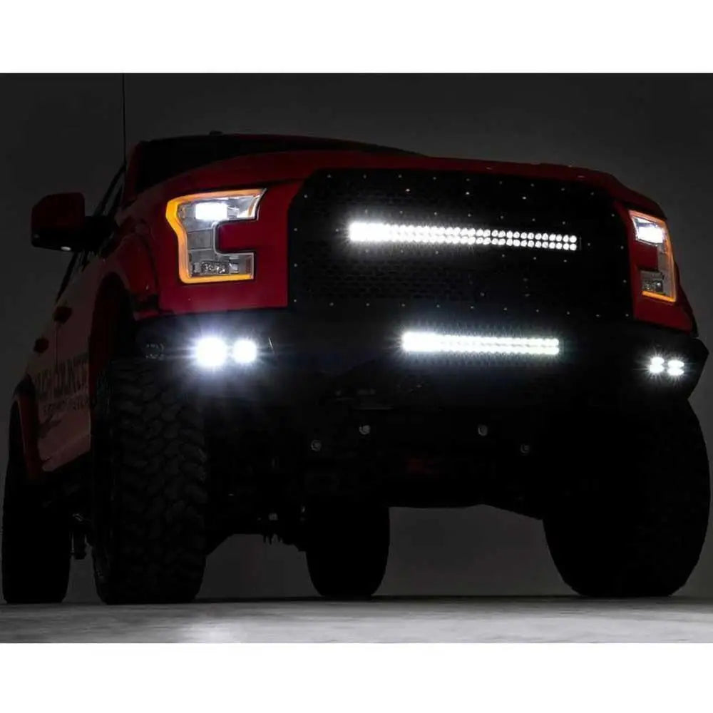 Støtfanger Front Stål med Led-belysning Rough Country 15-17 - Ford F150 15-17