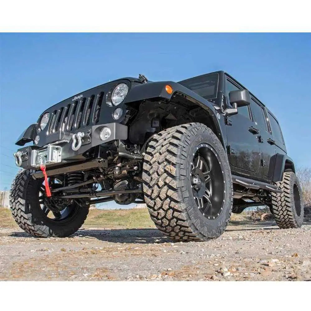 Støtfanger med Vinsjplate og Lyktfesting Stubby Rough Country - Jeep Wrangler Jk 4 d 07-18.