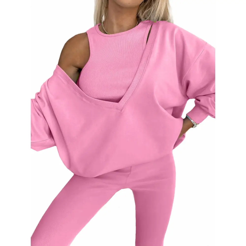 Stripet 3-i-1 Super Fit Rosa Set